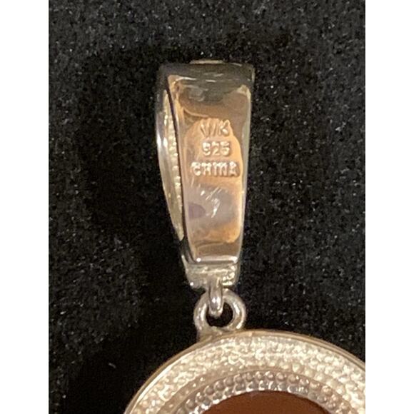 Whitney Kelly Necklace & Detachable Pendant Carnelian Agate Sterling Silver Vin. - Picture 16 of 16